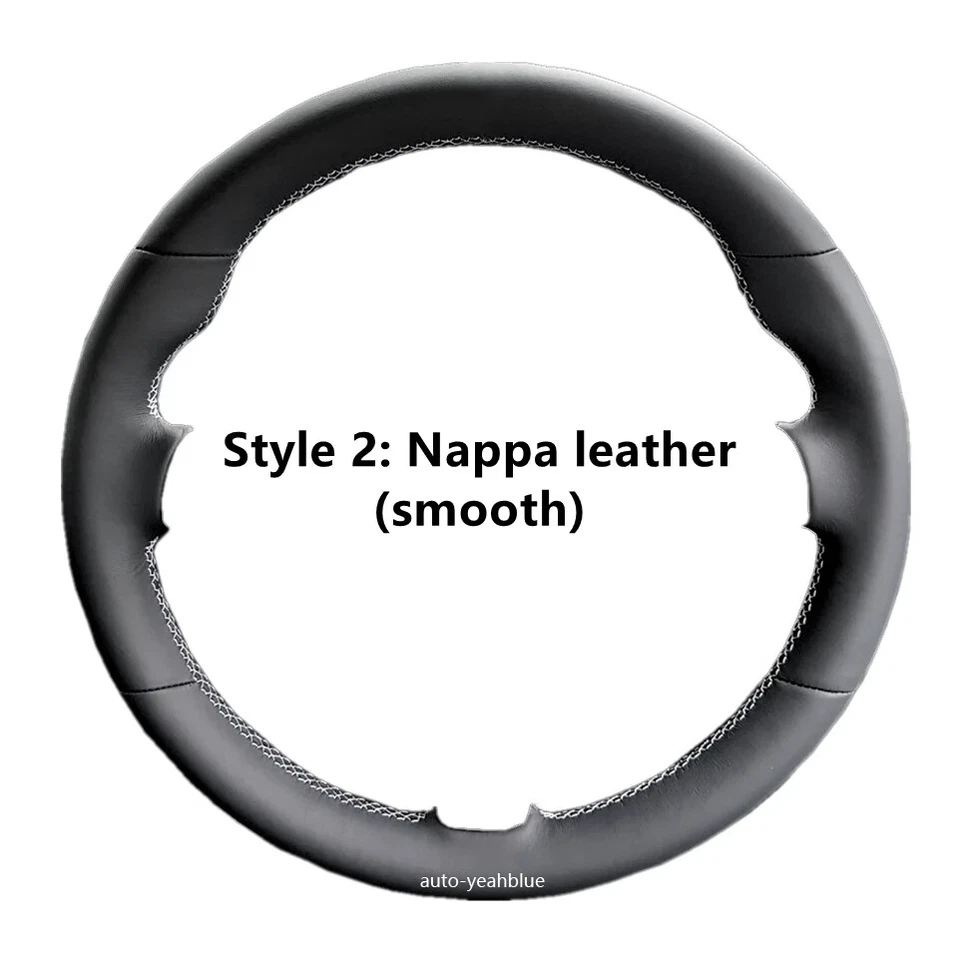 Alcantara Steering Wheel Cover Real Leather Wheel Wrap for FORD C-MAX 2015-20 A - Image 3 of 4