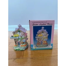 Beachwood Ltd. Vintage 1993 Hand Painted Porcelain Easter Lighted House - NIB