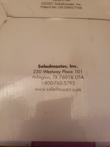 Saladmaster Versa Tec Machine Manual Food Processor SA005-SC Shreds Slice Grater