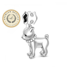 Cute Dog Dangle Charm For Bracelet, Dog Charm