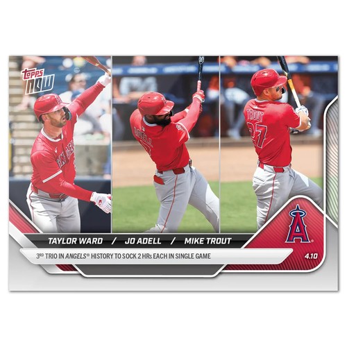 2025 MLB Topps Now #55 Taylor Ward/Jo Adell/Mike Trout LA Angels - IN HAND