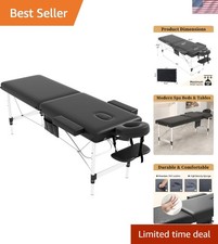 Portable 26 lbs Massage Table - Adjustable Height 24.8-33 in for Professionals