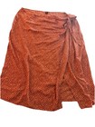 SHEIN Red/White Floral Wrap Midi Skirt Women’s 4XL Plus Tie Lightweight — photo 4