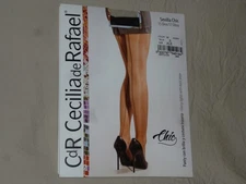 Cecilia de Rafael Sevilla Chic Back Glossy Seamed Pantyhose 15 Denier XL BLACK