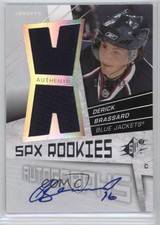 2008-09 SPx Rookies Auto Jerseys /999 Derick Brassard #162 Auto v6r