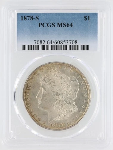 1878-S Morgan Silver Dollar PCGS MS64 S$1 San Francisco Minted No Reserve