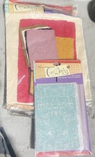 Handmade Paper Junk Journal Lot   Vellum, Cards, Inserts  Stationery
