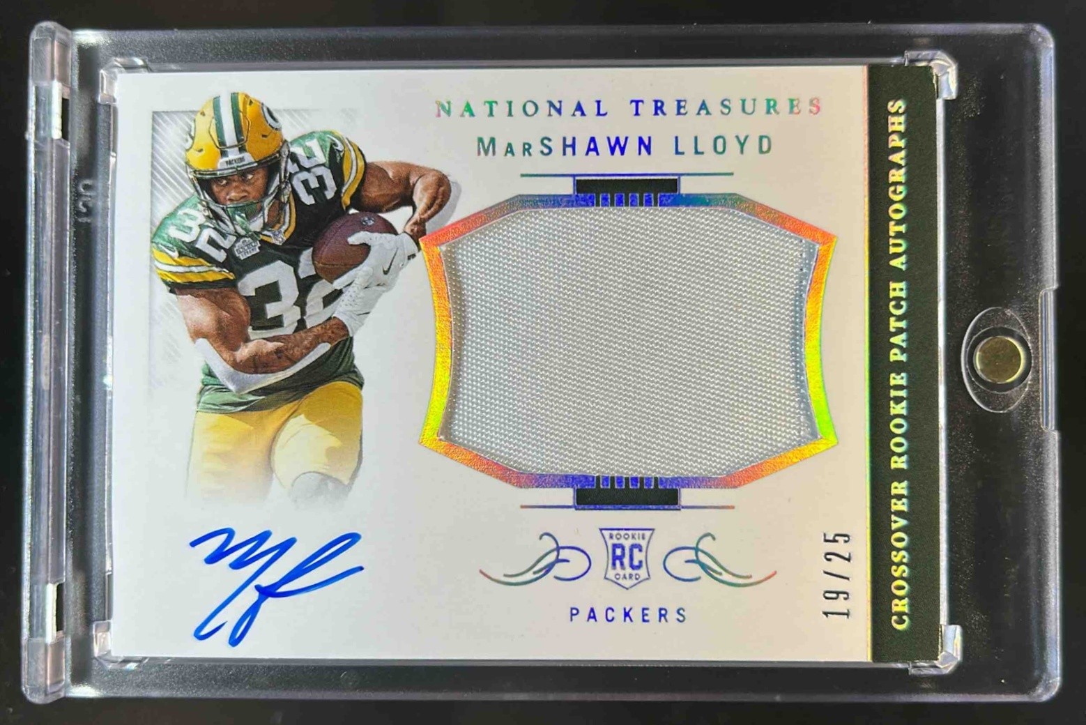 2024 National Treasures MarShawn Lloyd Crossover Rookie Patch Auto Silver #19/25