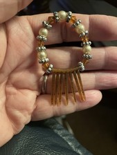 ONE Scunci Bendini Clip Slide  Snap Bend Beaded Fancy Conair Hair Comb Pin Bead