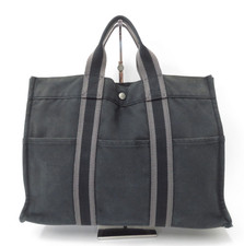 Authentic Hermes Fourre Tout MM Canvas Tote Bag F#54740