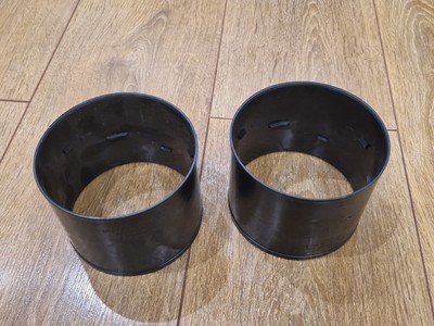 2x 110mm Kunststoff Kanal Schlauchverbinder Adapter Rohrkupplung Rohrverbinder Gelenk