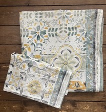 M&S Fired Earth Acapulco Ava DOUBLE Duvet Cover Set 2 Pillowcases Geometric