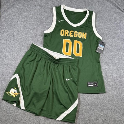 Oregon Ducks Basketball Jersey Shorts Uniform Womens Medium Green NCAA Nike