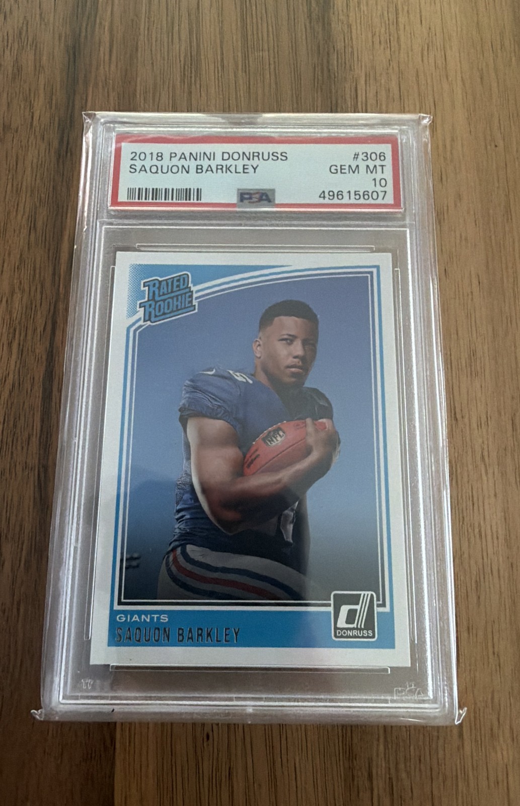 PSA 10 💎 2018 Panini Donruss - Rated Rookie Saquon Barkley #306 (RC)