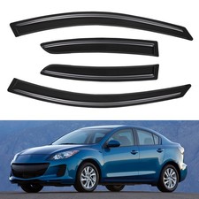 Tape-on Smoke Window Visors Wind Deflectors For 2010-2013 Mazda 3 Series Sedan