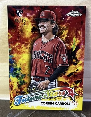 2023 Topps Chrome Logofractor - Future Stars RC Corbin Carroll #FS-7 Yellow /75