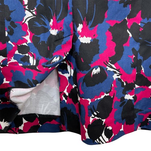 Talbots ärmelloses geblümtes Etuikleid Größe 4 blau rosa Baumwolle - Bild 5 von 7