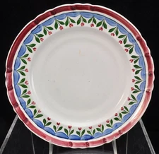 Vintage Hand Painted Tulip Pottery Plate