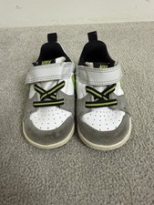 Image of Nike Court Borough Low Baby Trainers White Grey Volt Size UK 2.5 Infant