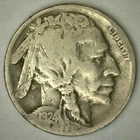 1924 S Buffalo Nickel 5c US Coin Good Circulated Condition Copper Nickel