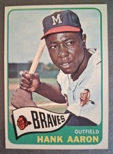 1965 Topps Hank Aaron, Milwaukee Braves, HoF, #170, MINT