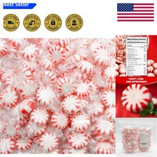 STARLIGHT Peppermint Candy 1 lb Bulk - Refreshing Mints, 84 Individually Wrapped