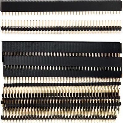 Header Strip Arduino GPIO 40 Pin 20pcs Female Male Pins Straight Single Row