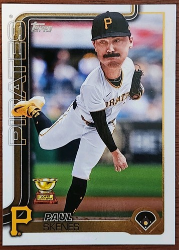 2025 Topps Series 1 Celebration Paul Skenes Big Head Variation SSP Pirates - Picture 2 of 4