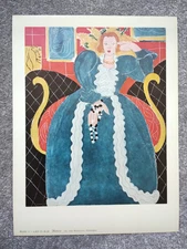 Lady in Blue by Matisse - Vintage Print - 1958