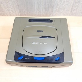 Sega Saturn console bundle with 3 games & memory Japanese Gray system tested