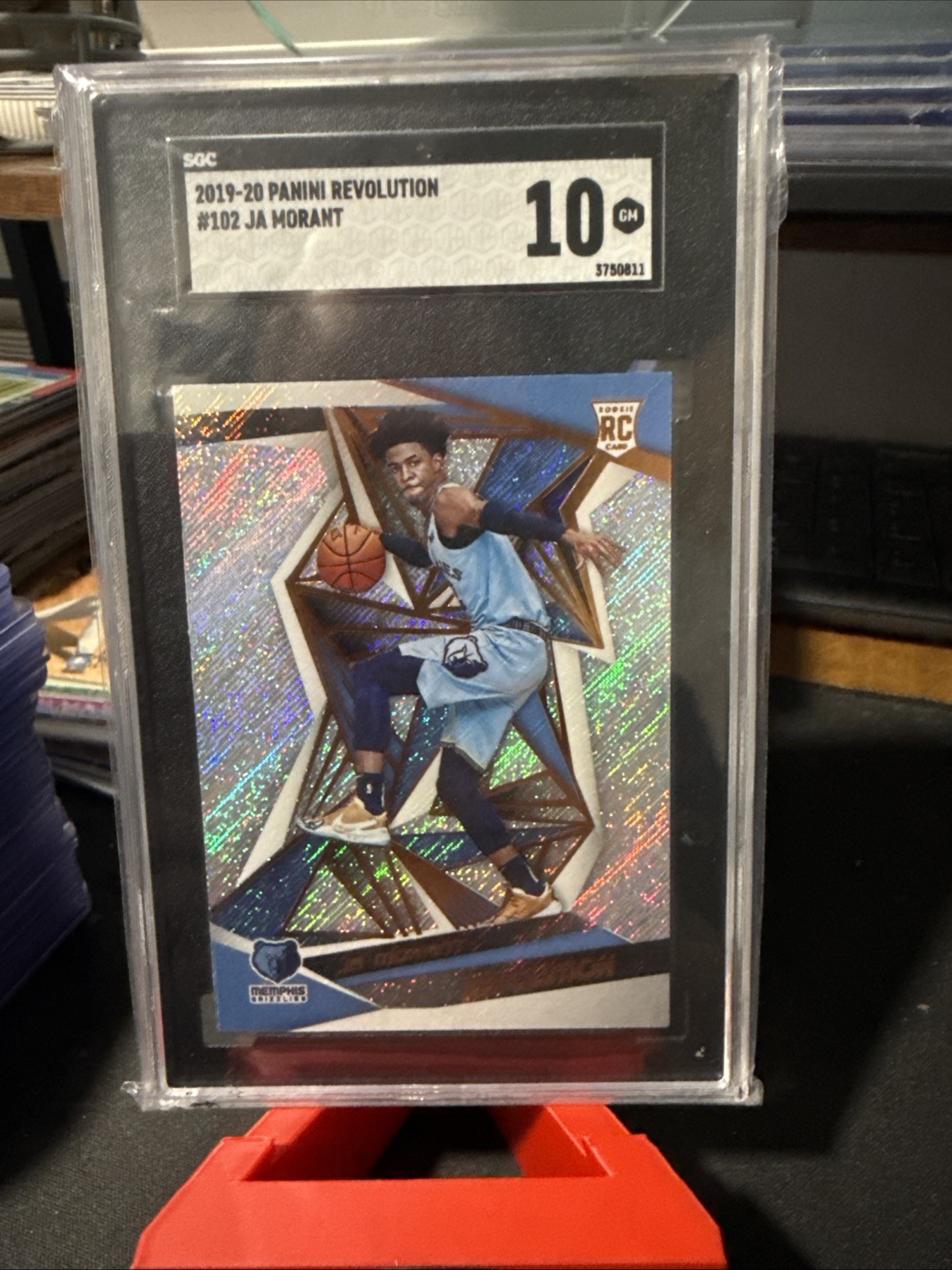 2019-20 Panini Revolution #102 base Rookie JA MORANT (RC) SGC 10 Timberwolves