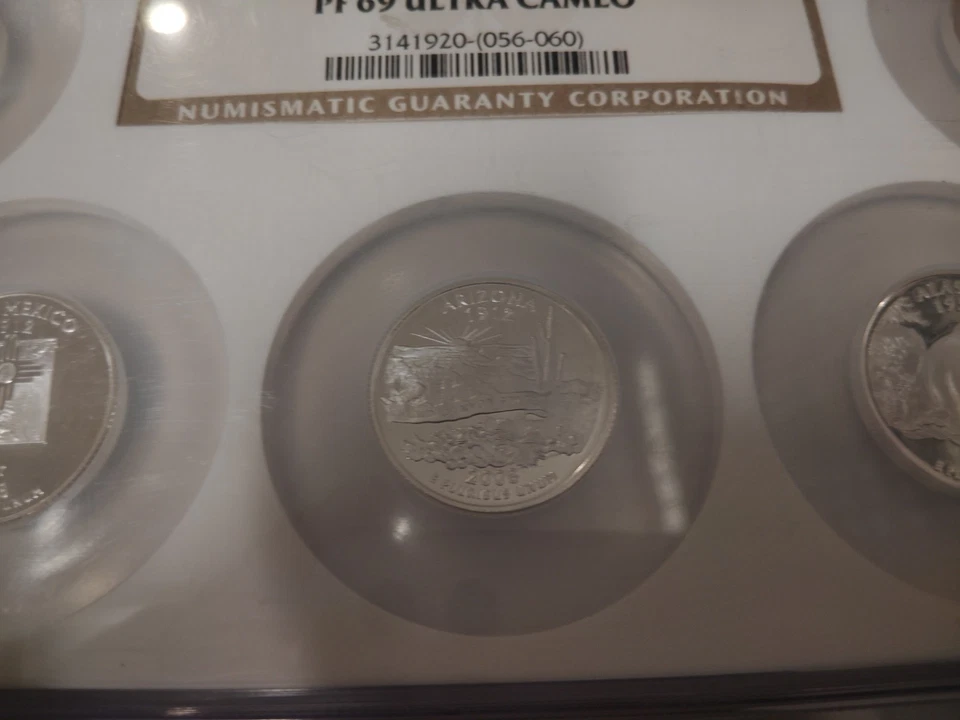 2008-S STATE QUARTERS SILVER PROOF SET NGC PF69 UC OVERSIZE HOLDER NICE - Image 4 of 4
