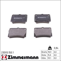 Zimmermann 23593.150.1 Bremsbelagsatz FüR Mitsubishi Pajero K7 K9 KH KG KS