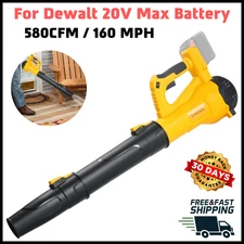 Cordless Leaf Blower for DeWalt 20V Max Brushless Motor 580CFM 160MPH No Battery