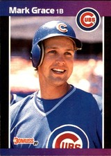 Mark Grace 1989 Donruss #255 Chicago Cubs FREE SHIPPING AutographDen
