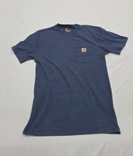 Carhartt Original Fit Blue T-shirt With Front Pocket Size Small