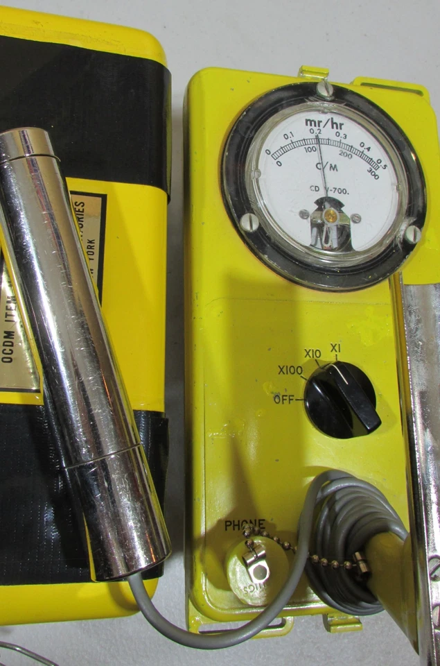 RETROFIT! ¡PROBADO! Medidor de reconocimiento radiológico Victoreen Geiger Counter CDV-700 #6 Foto 3 de 4