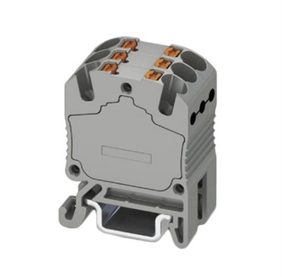 Phoenix Contact 3002910 PTFIX Distribution Terminal Block 6-Pos Gray DIN Rail Mo