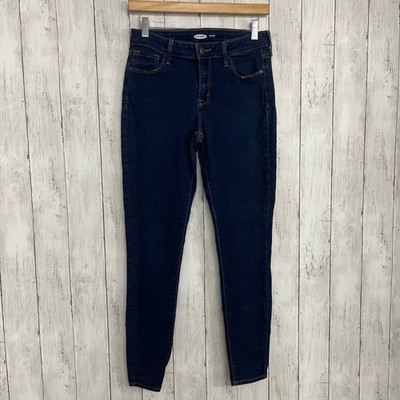 Old Navy Rockstar Super Skinny Jeans 6 Dark Wash Indigo Blue Mid Rise Stretch