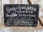 VINTAGE CHURCH PORCELAIN SIGN GOD CHRISTIAN BIBLE VERSE RELIGION LORDS PRAYER