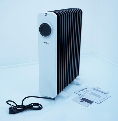 PELONIS Ölradiator 2500W Weiß mit 3D Konvektion & VOLCANO Technik, 13 Rippen