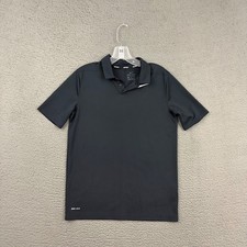 Nike Golf Polo Shirt Boys XL Black Dri-FIT Activewear Preppy Sporty Casual