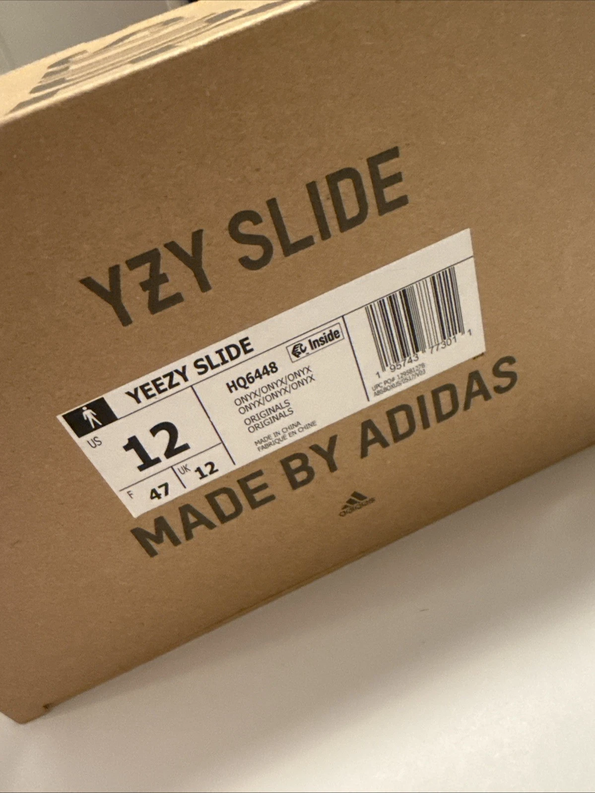 Yeezy Onyx Slides Taglia 12 Nuovo fondo di magazzino