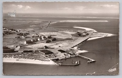 Liste Sylt Nordseebad Luftbild Deutschland 1957 RPPC Postkarte Streitkräftepost