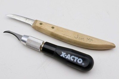 X-ACTO AND UN-NAMED WOOD CARVING KNIVES