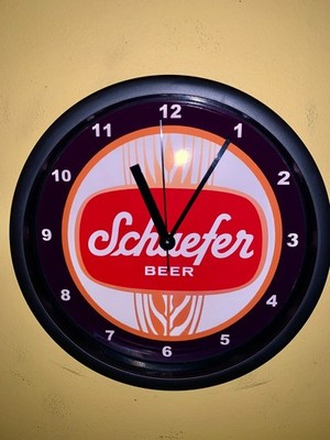 Schaefer Beer Man Cave Bar Advertising Clock Sign