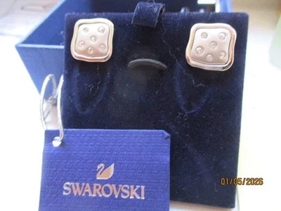 Swarovski boucles d'oreilles clous argenté et strass - Photo 1/4