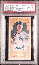 2020 TOPPS GYPSY QUEEN AARON JUDGE FORTUNE TELLER MINI AUTO #AJ /10 PSA 8
