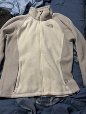 The North Face Women’s Full Zip Two Tone Gray White Flash-Dry Fleece Jacket L