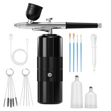 Airbrush Kit with Compressor Portable 48PSI High-Pressure Black